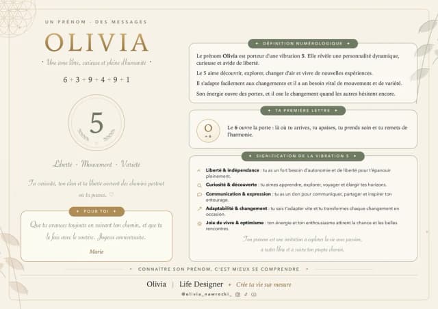 La Carte Prénom avec son message